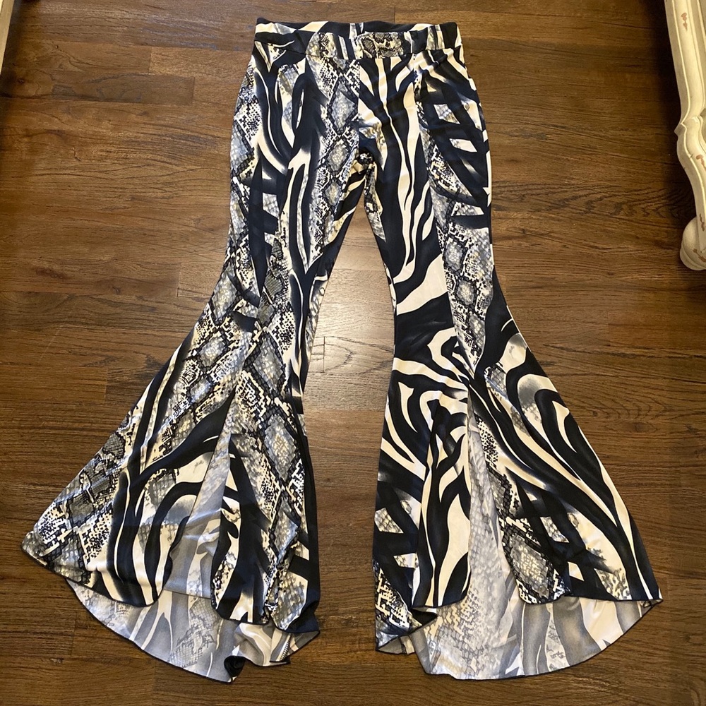 Ariella Animal Printed Pants w/ Slit